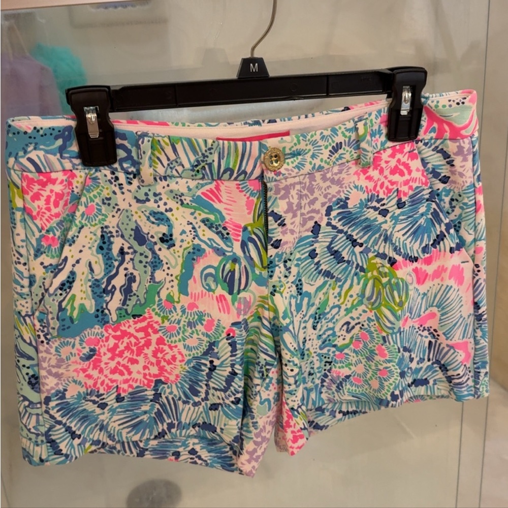 Lilly Pulitzer Pink and Blue Bermuda Shorts Resort Style